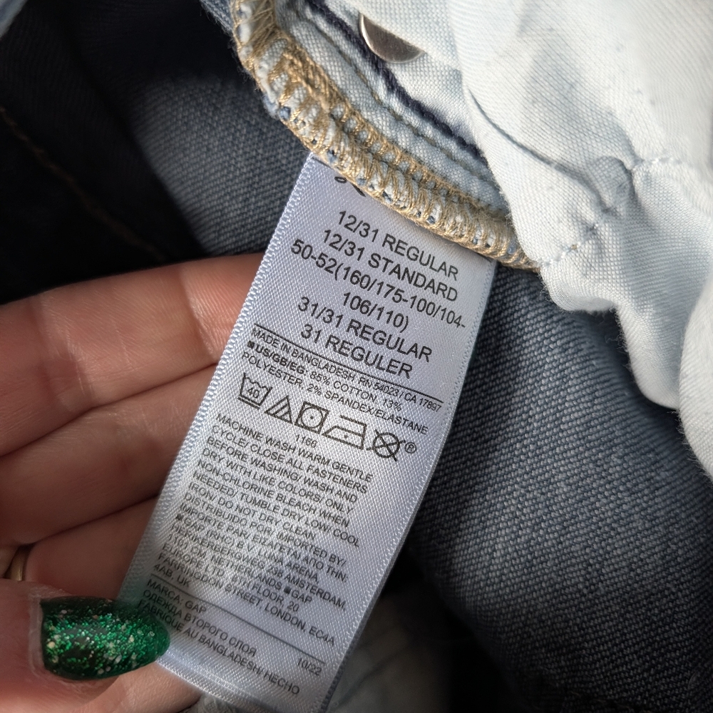 Gap Denim Classic Straight Jeans Size 12 31 - Picture 4 of 4
